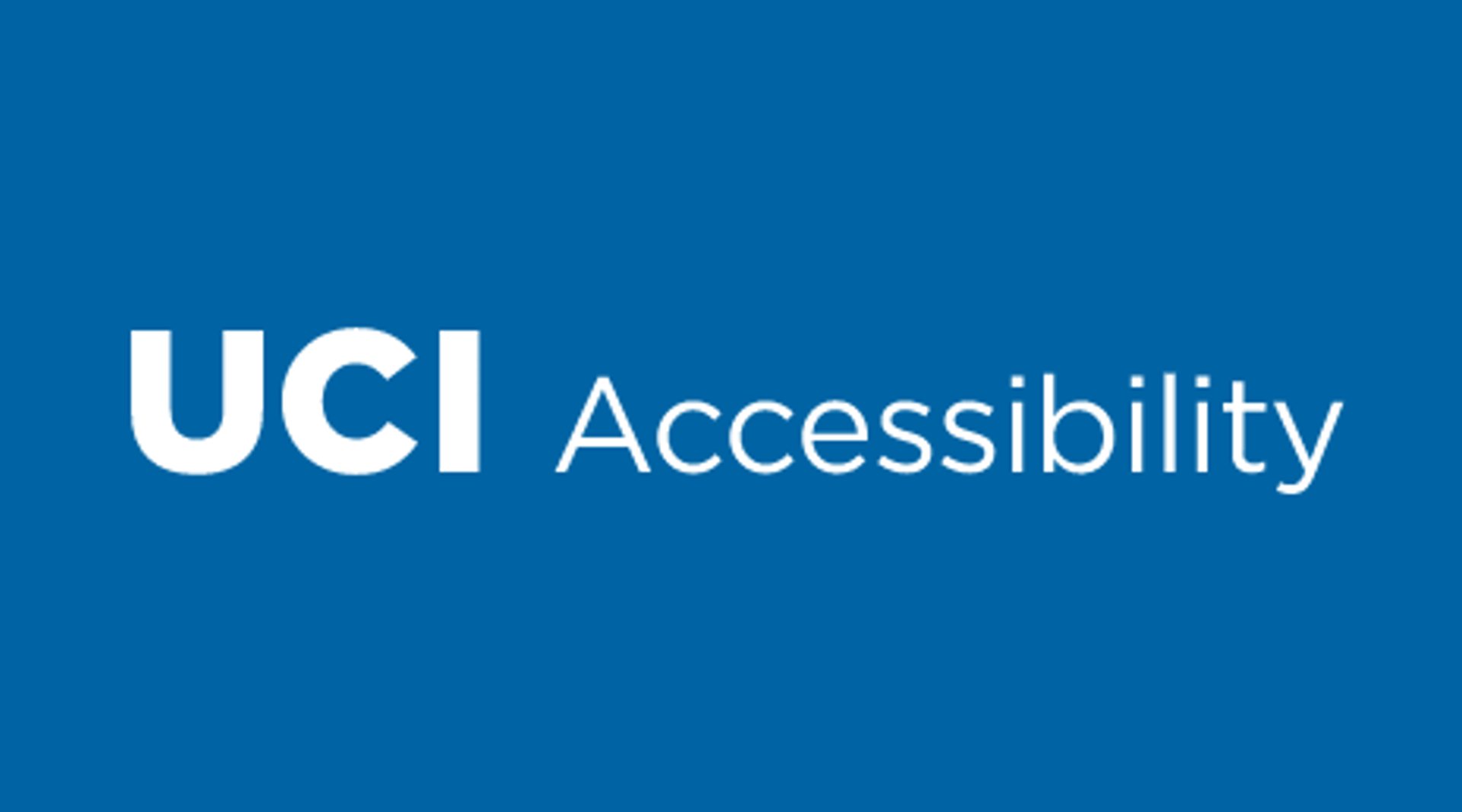 UCI Accessibility Logo